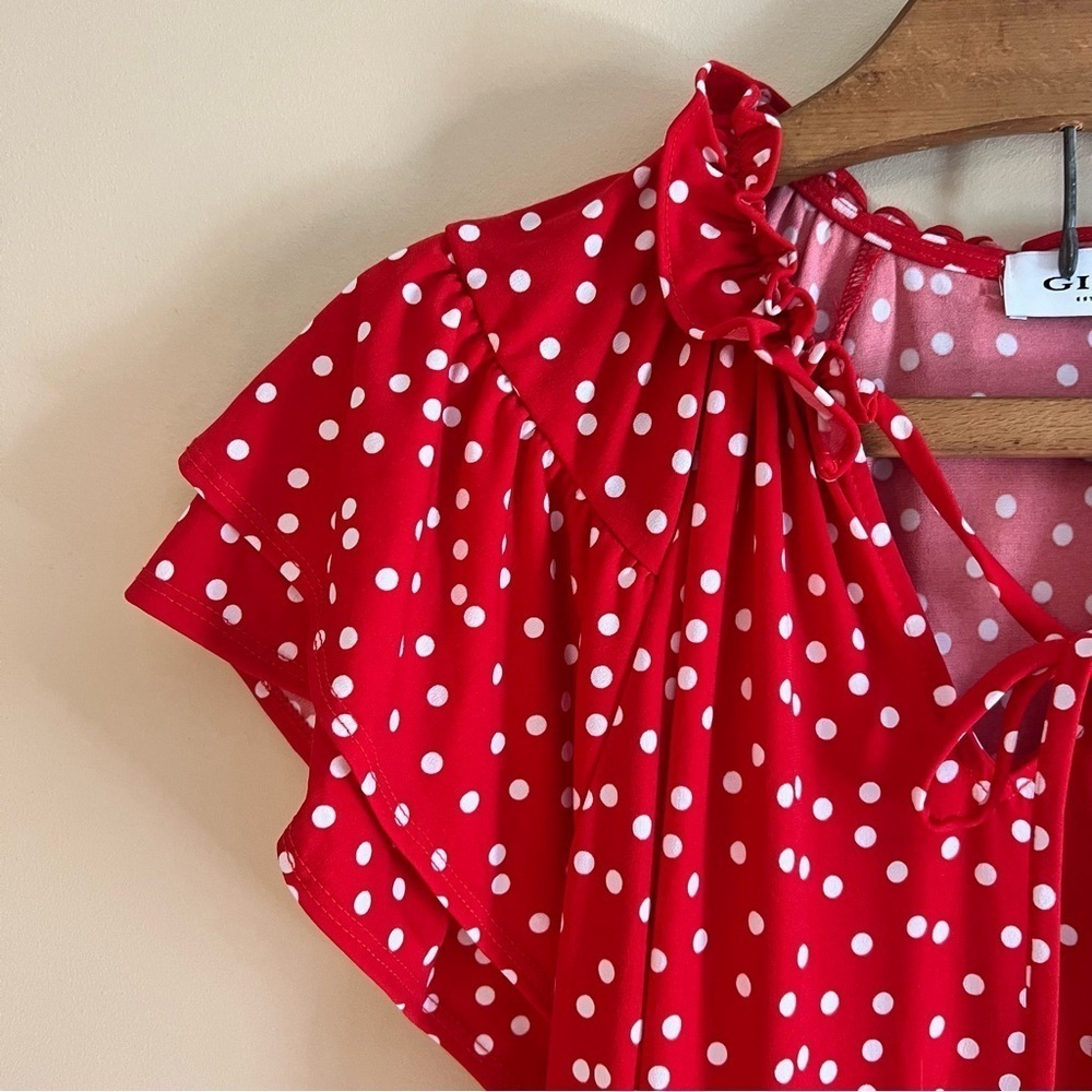 Gilli Red Polka Dot Dress - Picture 3 of 6